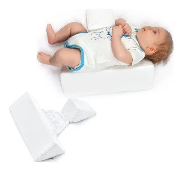 Подушка для младенцев с защитой от перекручивания BabyJem Side Slee Grey foto