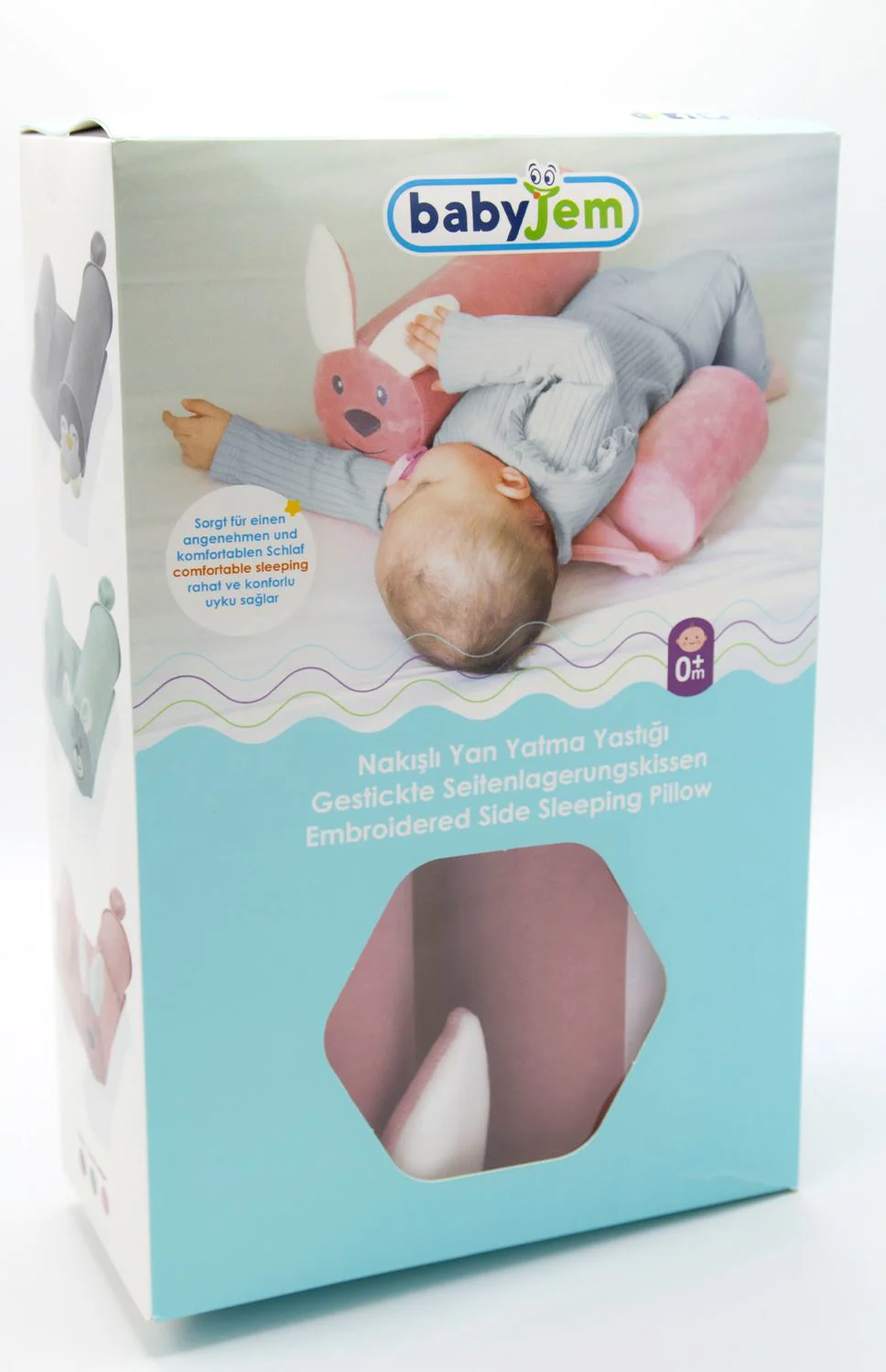 Подушка для позиционирования младенцев с защитой от перекручивания BabyJem Pink, 34x36 см foto