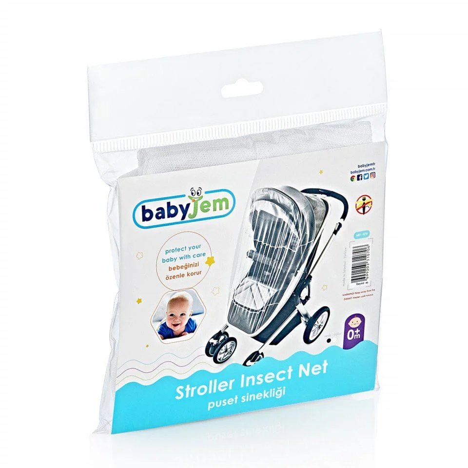 Сетка для коляски от насекомых BabyJem White