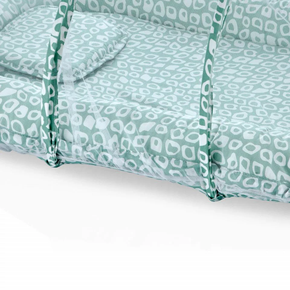 Бебинест с подушкой и сеткой BabyJem Sleep Safe Green foto