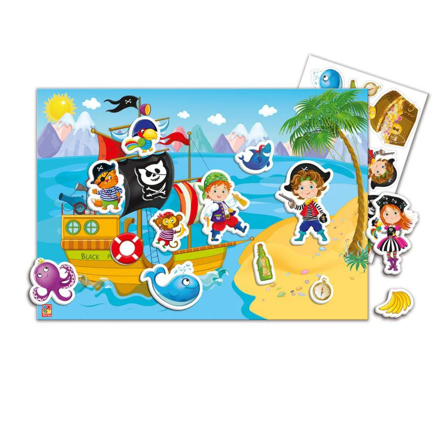 Joc cu abtibilduri moi Vladi Toys Insula Piratilor foto