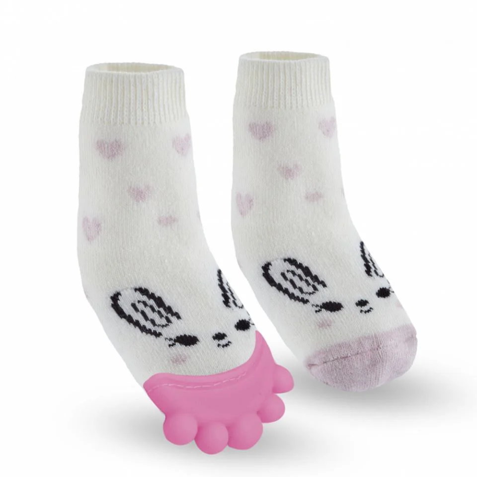 Sosete cu accesoriu dentitie BabyJem Fetite (6-12 luni)