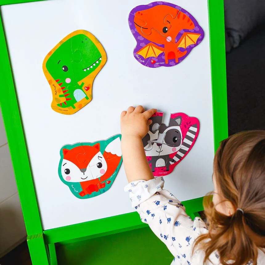 Магнитный пазл Baby Vladi Toys, Fisher Price, Динозаврики