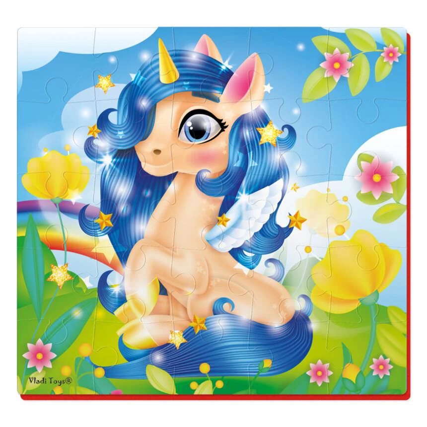 Puzzle moale Vladi Toys, Fisher Price, Unicorn, 25 piese foto