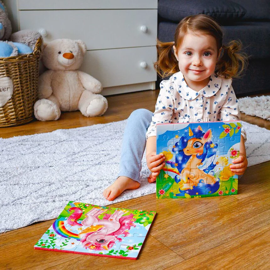 Puzzle moale Vladi Toys, Fisher Price, Unicorn, 25 piese foto
