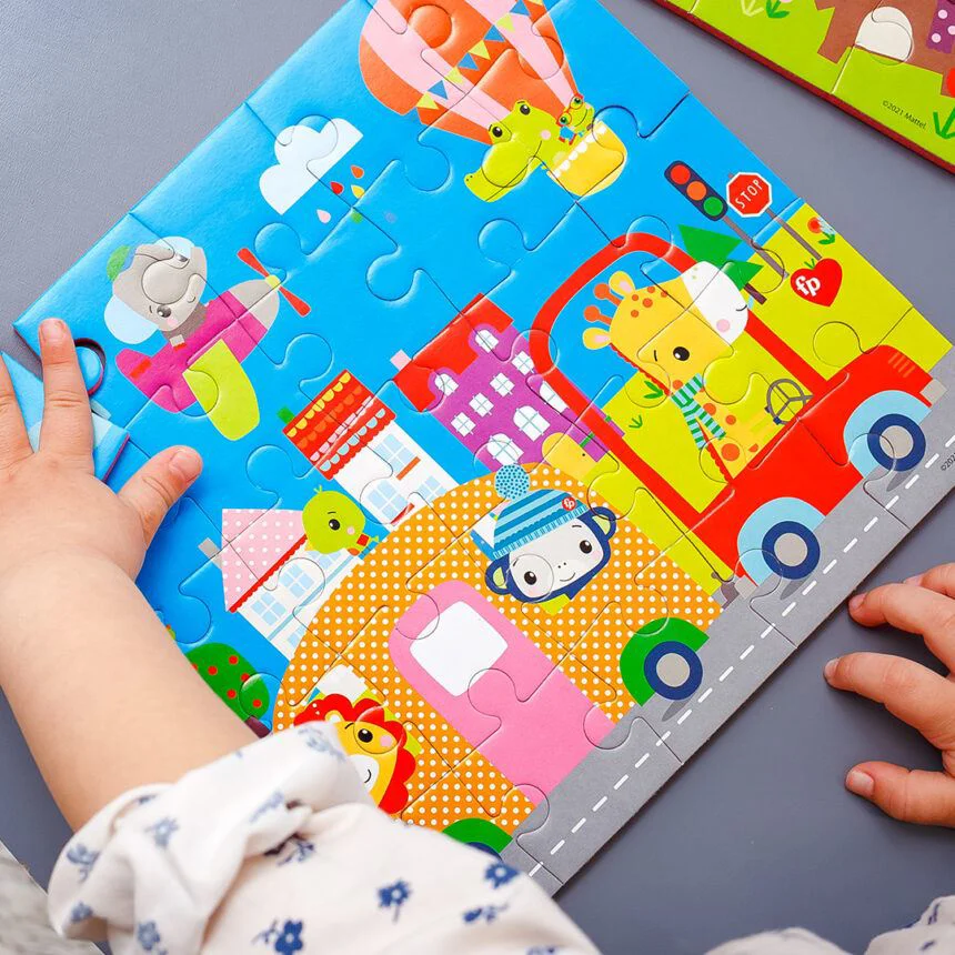 Puzzle moale Vladi Toys, Fisher Price, Orasul, 25 piese