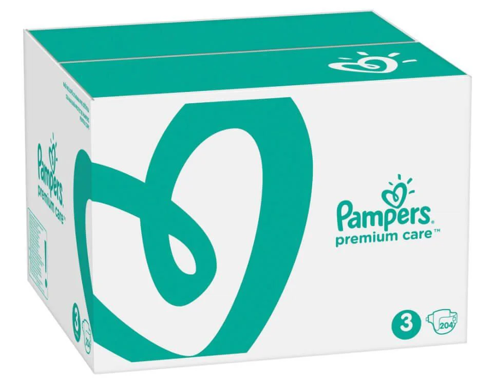 Scutece Pampers Premium Care 3 XXL Box (6-10 kg), 204 buc. foto