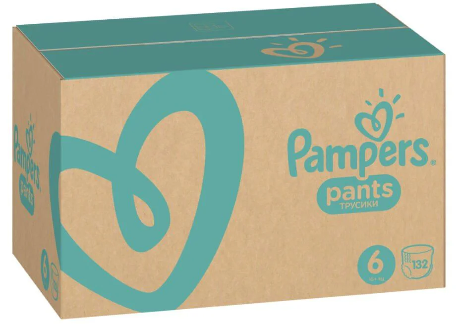 Трусики Pampers Pants Unisex 6 XXL Box (14-19 кг), 132 шт.