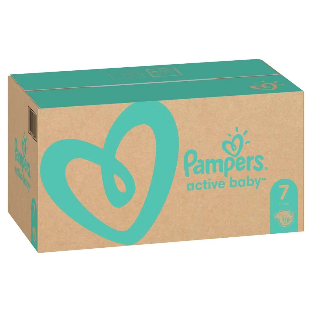 Подгузники Pampers Active Baby 7 Extra Large XXL Box (15+ кг), 116 шт. foto
