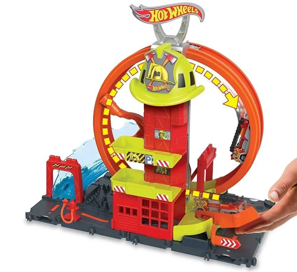 Set de joaca Hot Wheels Statia de pompieri