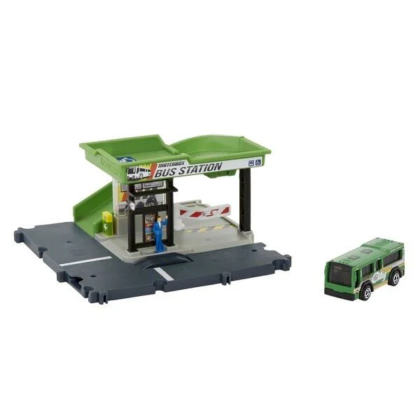 Set de joaca Hot Wheels Statie de autobus