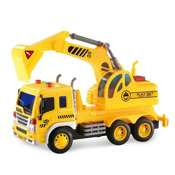 Masina cu inertie Wenyi Camion de constructii, cu lumina si sunet, 1:16 foto