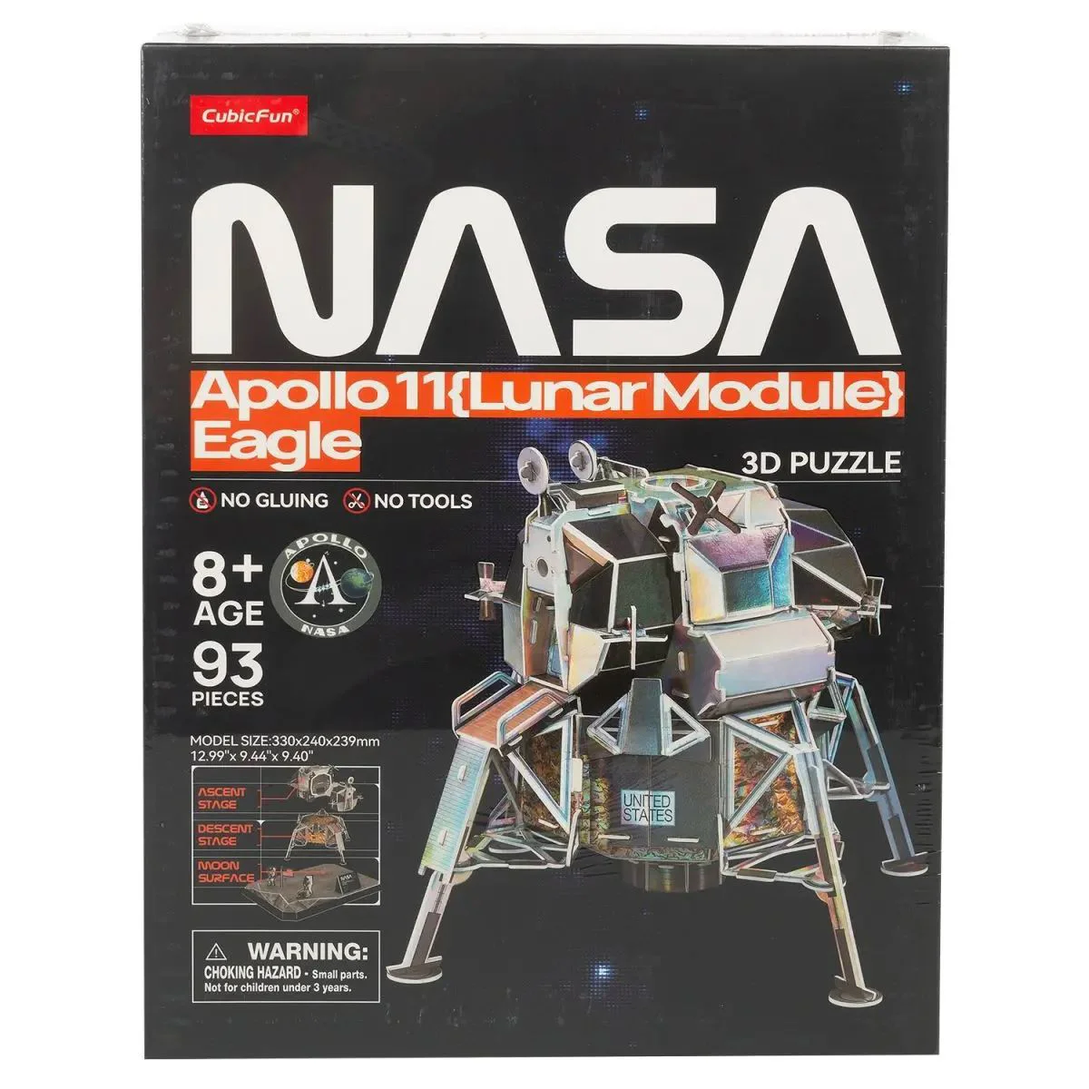 Puzzle 3D Cubic Fun Modulul Lunar "Apollo 11", 93 piese