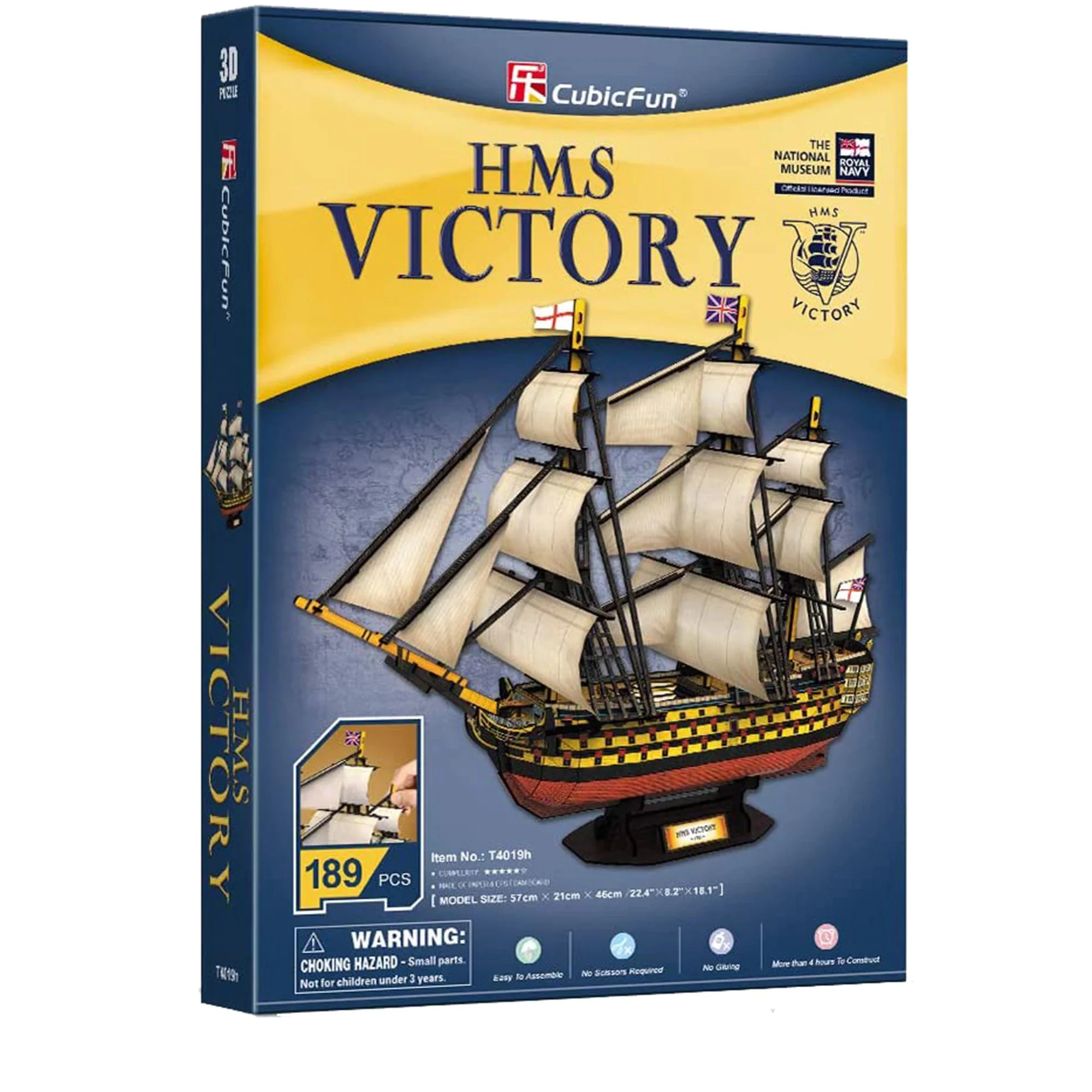 Puzzle 3D CubicFun HMS Victory, 189 piese