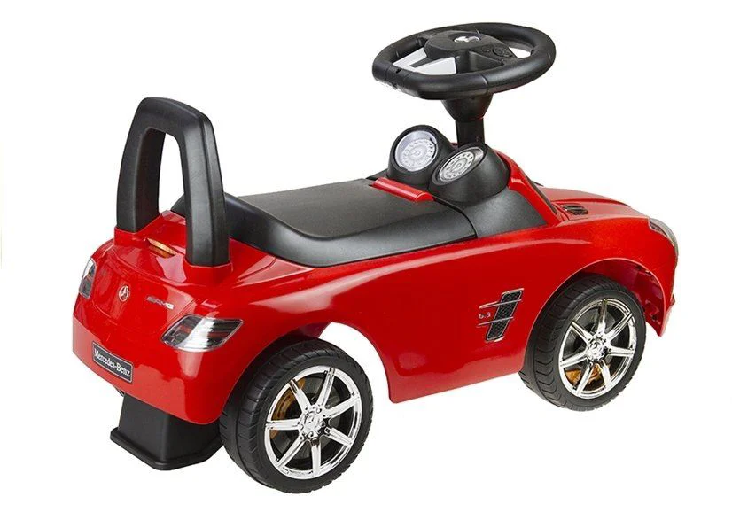 Masina tolocar LEANTOYS Mercedes-Benz culoare rosie foto
