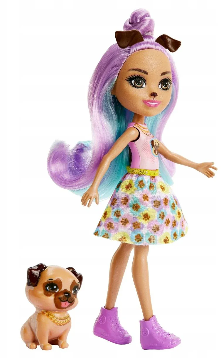 Set de joaca Enchantimals Papusa Penna Pug si Catelusul Trusty foto