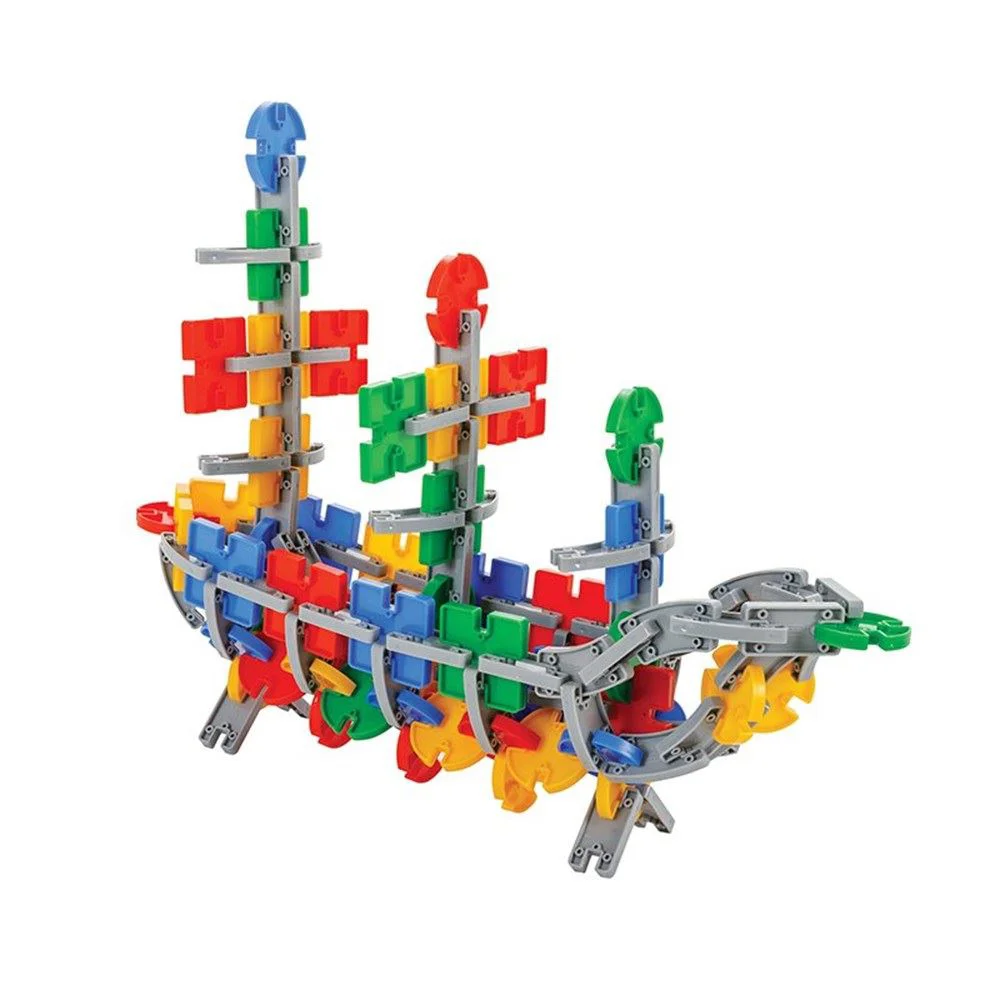 Constructor Pilsan Building Blocks, 128 piese