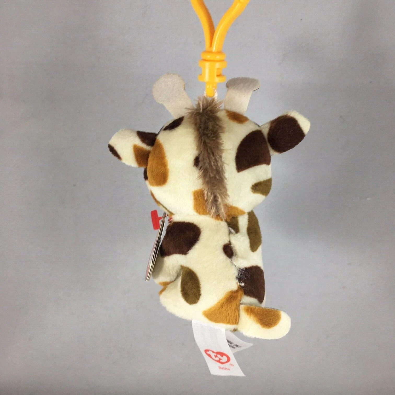 Jucarie breloc TY Beanie Boos, Girafa Stilts, 12 cm foto