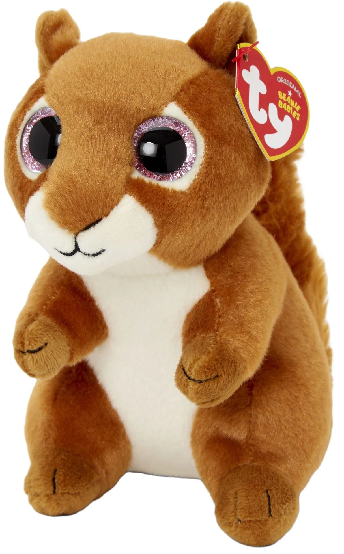 Jucarie de plus TY Beanie Babie Veverita bruna Squire, 15 сm foto