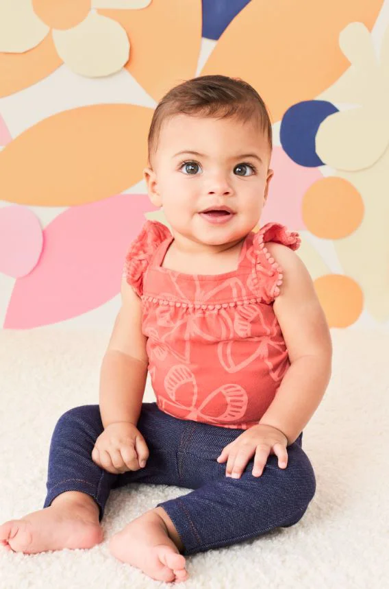 Carter's Set 2 piese Body si pantaloni Flori foto