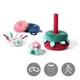 Piramida educativa moale BabyOno Dream Mill Roz foto