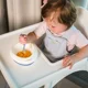 Миска Babyono с присоской и ложкой, Розовый foto