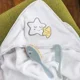 Банное полотенце для купанияс капюшоном BabyOno Белое, 85*85 см foto