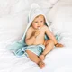 Банное полотенце для купания с капюшоном BabyOno синий, 85*85 см foto