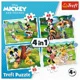 Puzzle Trefl 4in1 Ziua buna a lui Mickey Mouse foto