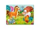 Puzzle moale Vladi Toys La Ferma, А4, 24 piese