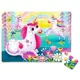 Puzzle moale Vladi Toys Unicorni, A4, 35 piese