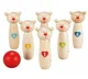 Joc din lemn Hola Toys Classic World Bowling cu Ursuleti foto