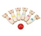 Joc din lemn Hola Toys Classic World Bowling cu Ursuleti foto
