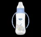 Biberon din plastic cu manere WeeBaby cu tetina din silcon (6-18 luni), 270 ml foto