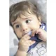Baveta tip bandana cu jucarie dentitie BabyJem Albastra foto
