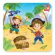 Puzzle magnetic Vladi Toys Piratii, 16 piese