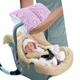 Pernuta pentru bebelusi multifunctionala BabyJem Waves Roz foto