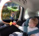 Комплект из 2 солнцезащитных шторок BabyJem с игрушками и зеркалом, 44x37 см