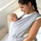 Эластичная переноска BabyJem Grey для младенцев foto