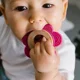 Кольцо для прорезывания зубов BabyOno Бабочка из дерева и силикона foto