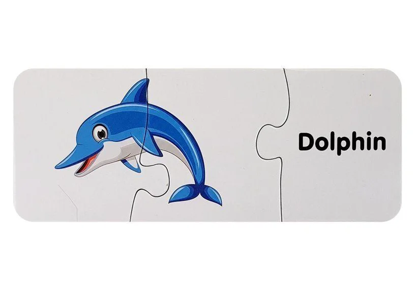 Puzzle educativ LeanToys Animale Marine, 10 tipuri