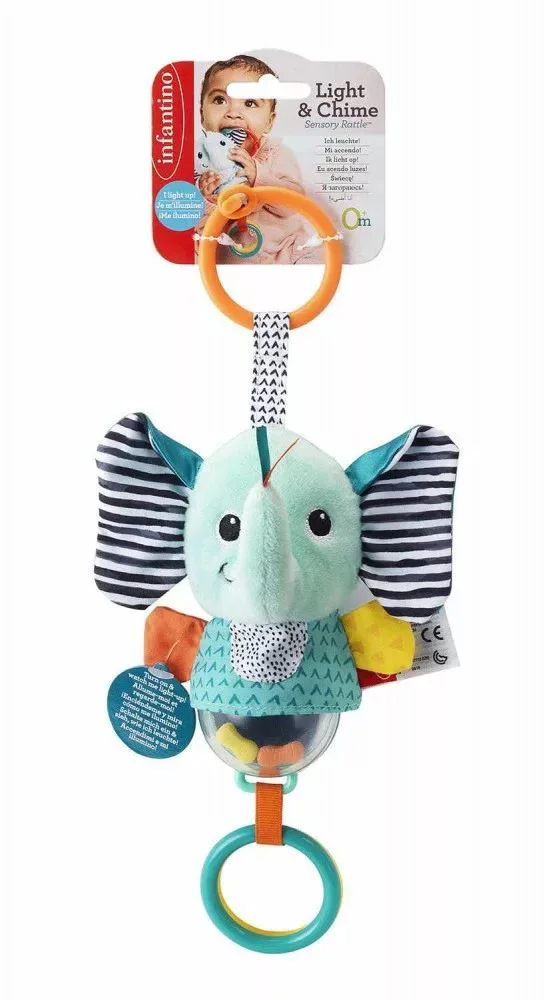 Jucarie muzicala de agatat Infantino Elefant foto