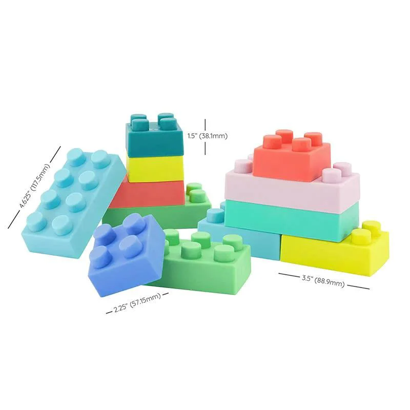 Jucarie constructor Infantino Super Soft, 12 elemente foto