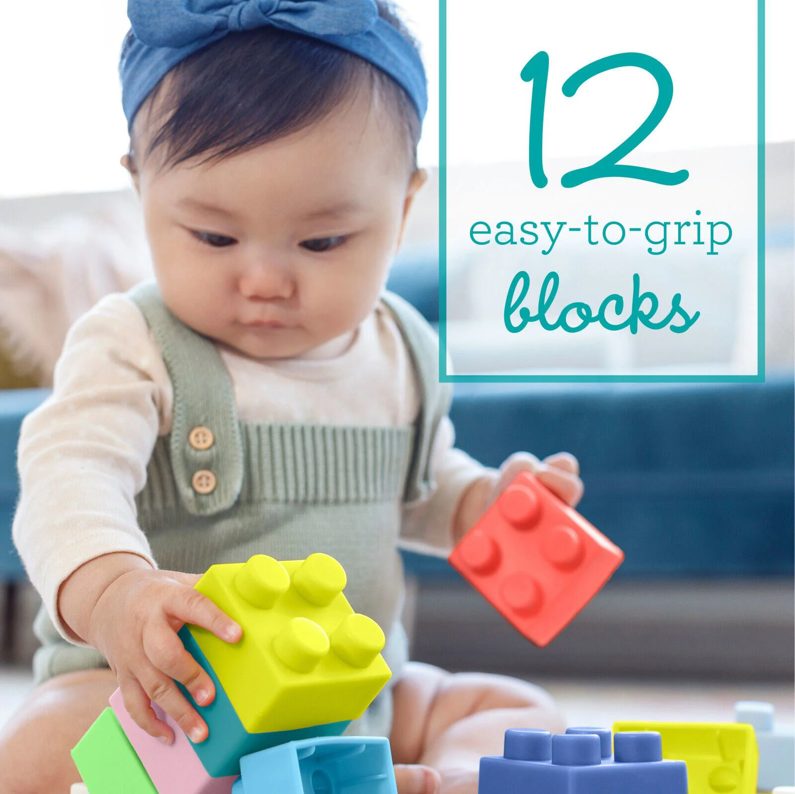 Jucarie constructor Infantino Super Soft, 12 elemente foto