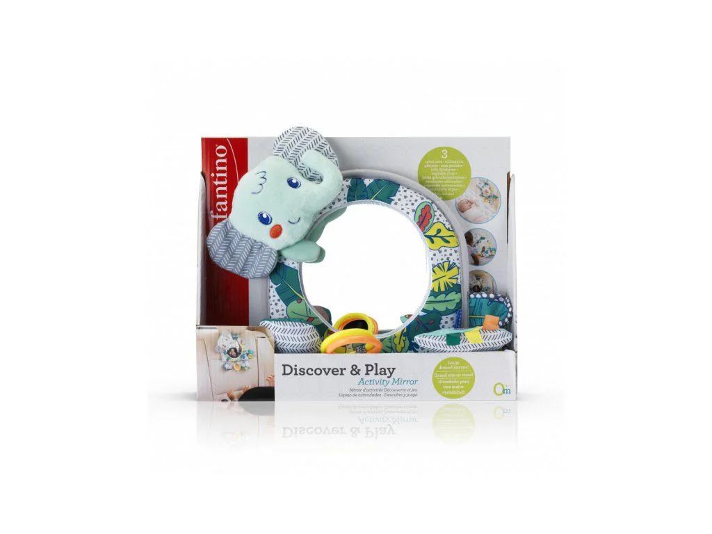 Jucarie de agatat Infantino Elefant cu oglinda foto