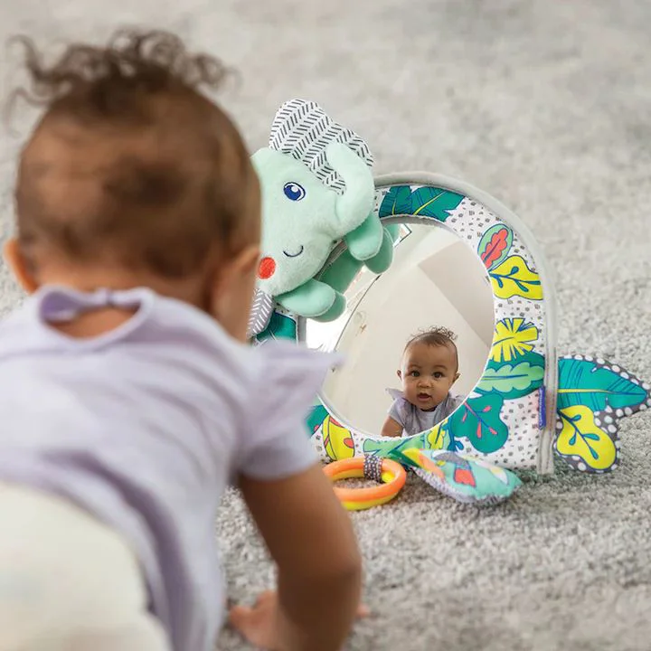 Jucarie de agatat Infantino Elefant cu oglinda foto