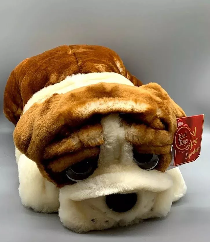 Jucarie de plus Signature Cuddle Puppy Bulldog, 47 cm