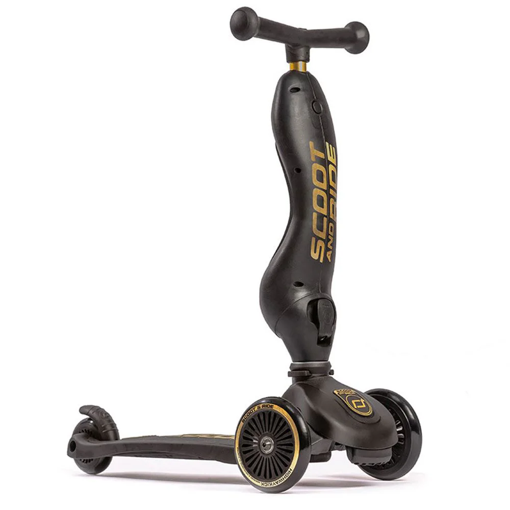 Самокат трансформер 2 в 1 Scoot & Ride HighwayKick 1 Black Gold foto