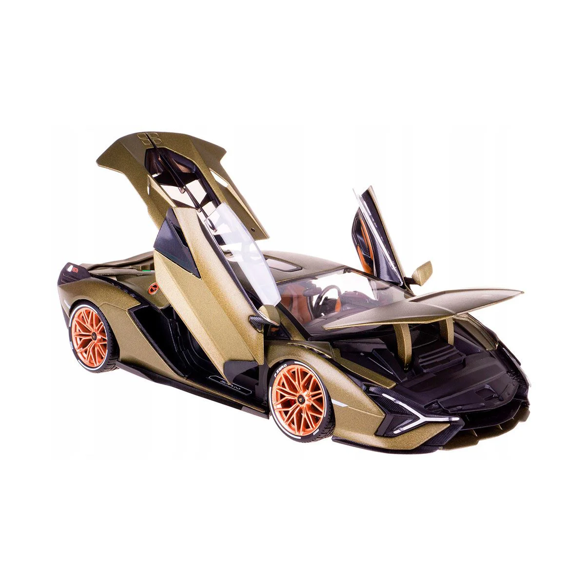 Masina Bburago Lamborghini Sian FKP 37, Verde metalic mat, 1:18 foto