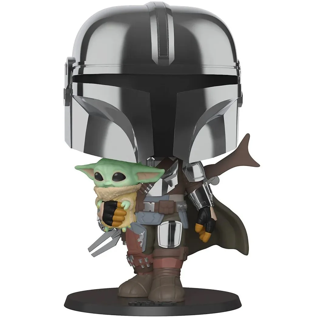 Figurina Funko Pop Mandalorian cu copil, 25 cm foto